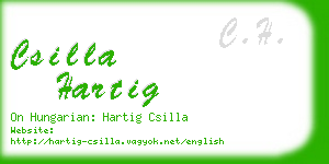 csilla hartig business card